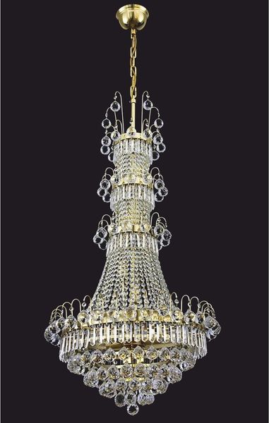 Casa Padrino Luxus Barock Kristallglas Kronleuchter Gold Glänzend H. 130 cm