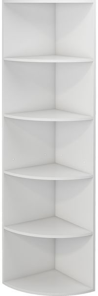 Eckregal Fabienne Weiß 40 x 180 cm mit 5 Fächern Vicco