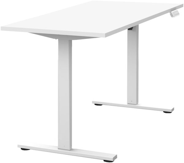 Schildmeyer Schreibtisch Torge mit elektrischer Höhenverstellung 702075, mattweiß, 138 x 60 x 72,7-117,2 cm