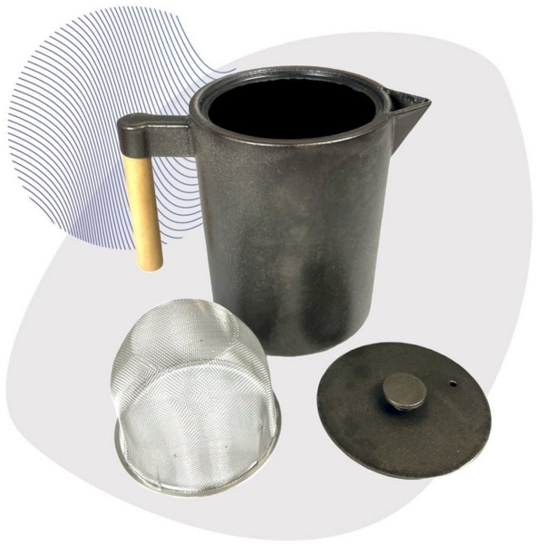 JA-UNENDLICH Teekanne Kohi, 1.2 l, aus Gusseisen handgefertigt im Sandgussverfahren, innen emailliert Bild 3