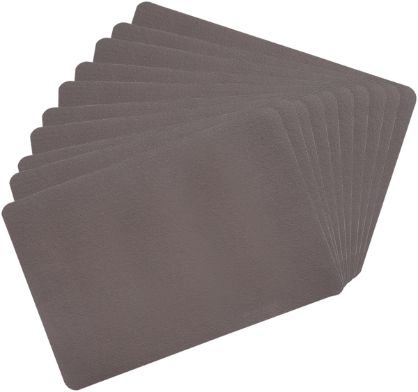 10 Platzsets Kunstleder - Braun - 43x29 cm