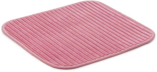Gözze Badematte Berlin, Höhe 7 mm, rutschhemmend beschichtet, fußbodenheizungsgeeignet, Polyester, rechteckig, Badteppich, Uni Farben, Cord Optik, waschbar