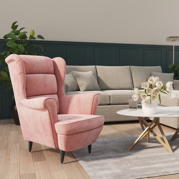 vidaXL Sessel Rosa Samt 324063