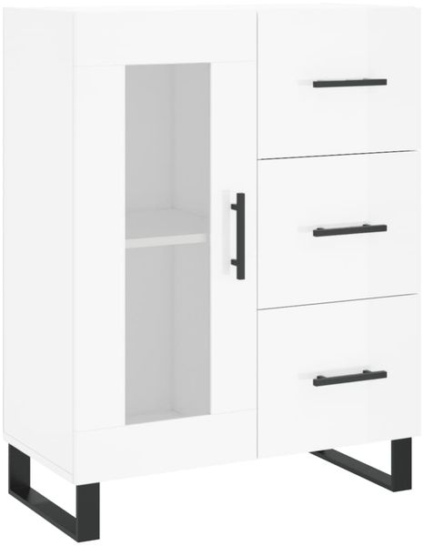 Sideboard, Kommode Hochglanz-Weiß 69,5x34x90 cm Holzwerkstoff