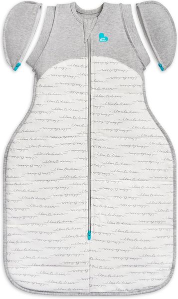 Love To Dream™ Swaddle UP™ Übergangsschlafsack, XL 11–14 kg – Weiß | Enganliegende Passform mit abnehmbaren Flügeln | 2,5 Tog für Winter & Herbst (16–20 °C) | Baumwolle, maschinenwaschbar