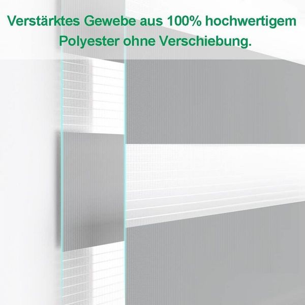 Doppelrollo Ohne Bohren, Weiß/Beige/Anthrazit, OUBO, freihängend, verspannt, Klemmfix, Klemmträger, Lichtschutz schnelle und einfache Montage mit beiliegendem