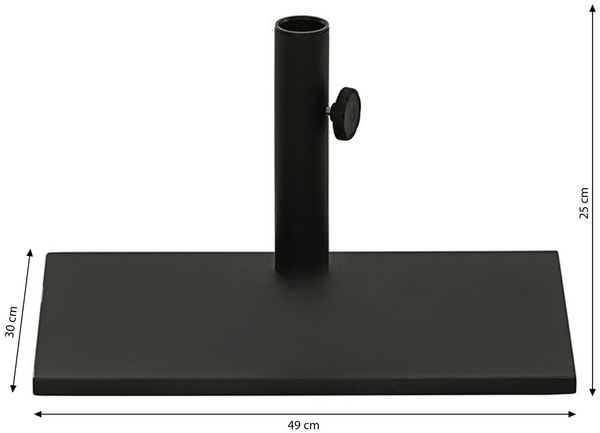 Dehner Schirmständer, ca. 49 x 30 x 24. 5 cm, 20 kg, Metall, schwarz Bild 2