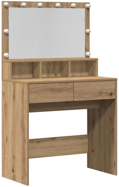 vidaXL Schminktisch Artisan-Eiche 80 x 41 x 134,5 cm Holzwerkstoff 871538