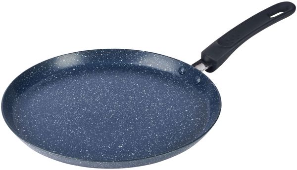 Russell Hobbs RH03409EU7 Nightfall Stone Crepe Pfannkuchenpfanne – Antihaftpfanne mit flacher Pfanne, 25 cm, Induktionskochfeld geeignet, für Ei, Dosa, Omelette, Roti, Kaltgriff, Spülmaschinenfest