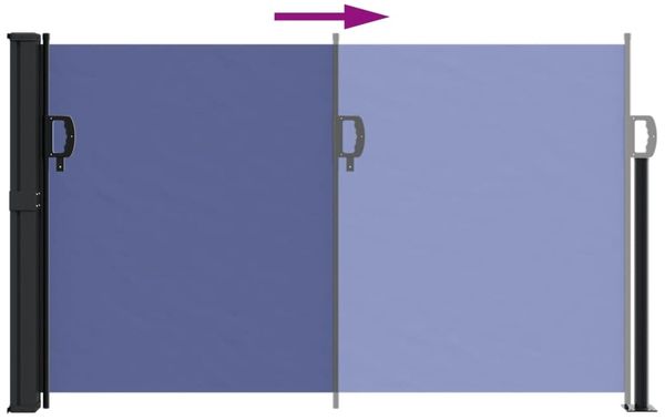 vidaXL Seitenmarkise Ausziehbar Blau 120x600 cm 4004491 Bild 5
