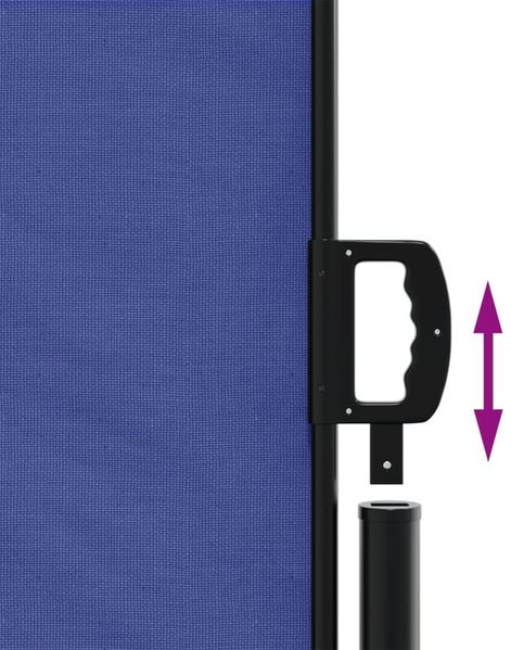 vidaXL Seitenmarkise Ausziehbar Blau 120x600 cm 4004491 Bild 6