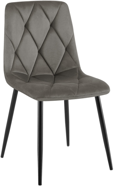 CLP Esszimmerstuhl Clairton gepolstert mit Rückenlehne bis 150 kg belastbar,anthrazit Samt