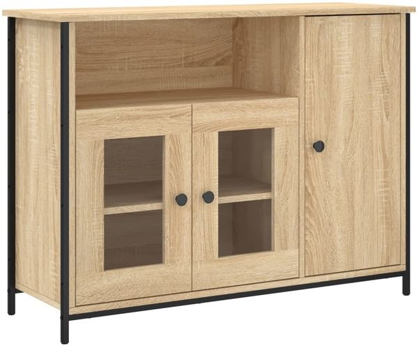 Sideboard, Kommode Sonoma-Eiche 100x35x75 cm Holzwerkstoff j2875p