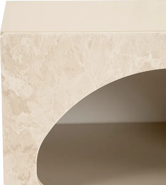 Vente-unique - LUELA Nachttisch Holz, Platte Beige - B 40 cm x H 50 cm x L 50 cm Bild 6
