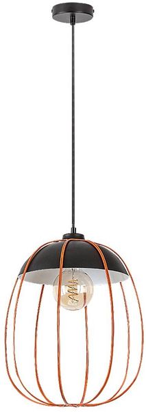 Rabalux 72034 Hängeleuchte SVENS E27 1x max. 40W Metall mattschwarz, orange H:150cm Ø27cm dimmbar Bild 3