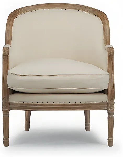 Vente-unique - Sessel Barock - Stoff - Beige - ALIENOR