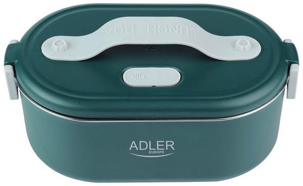 Adler Elektrische Lunchbox AD 4505, Elektrische Brotdose, Speisewärmer, Warmhaltebehälter, Edelstahl, grün
