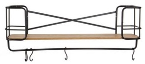 HTI-Line Wandregal Wandregal Cora, Stück 1-tlg, Garderobe Industrial Design Bild 4