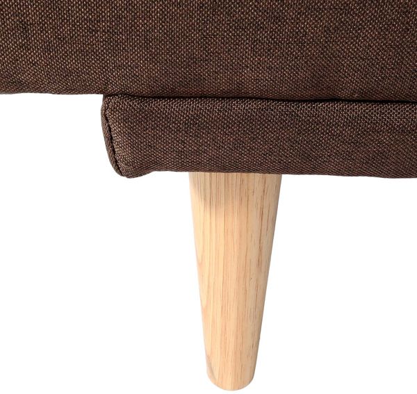 Schlafsofa HWC-M79, Gästebett Schlafcouch Couch Sofa, Schlaffunktion Liegefläche 180x110cm ~ Stoff/Textil braun Bild 5