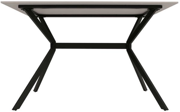 Esszimmertisch HWC-O58, Esstisch Sinterstein Metall, Marmor-Optik 120cm ~ weiß Bild 8