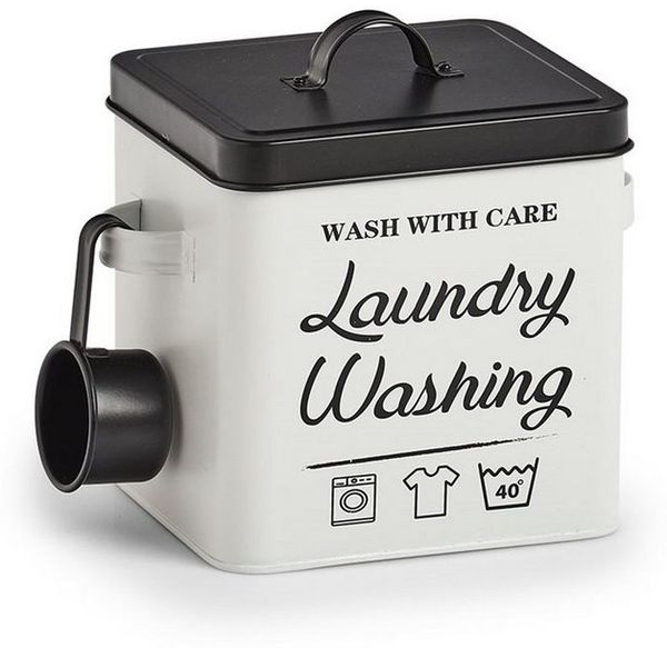 Zeller Present Aufbewahrungsbox Waschpulver-Box, Metall Laundry (Stück, 1 St, 1 Waschmittelbox)