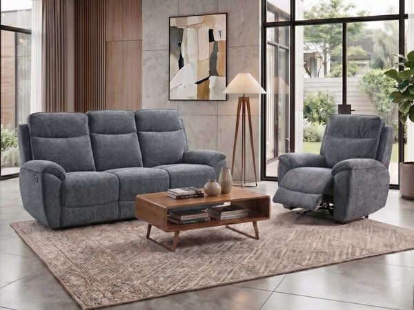 Beautysofa Polstergarnitur DOLCE Relax-Sofa 3-Sitzer mit Relaxsessel, (Fernsehsessel & Couch mit verstellbarem Fußteil und Rückenlehne, Wohnzimmerset Sofa + Sessel), Polstergarnitur mit Relaxfunktion