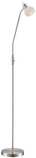 LED Stehleuchte, Flexo-Spot, Glas satiniert, H 145 cm