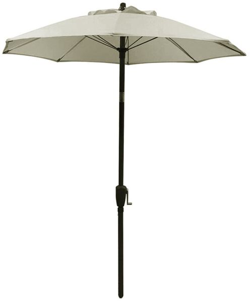 Dehner Sonnenschirm Vido, Ø 150 cm, Aluminium/Polyester, creme, Klein