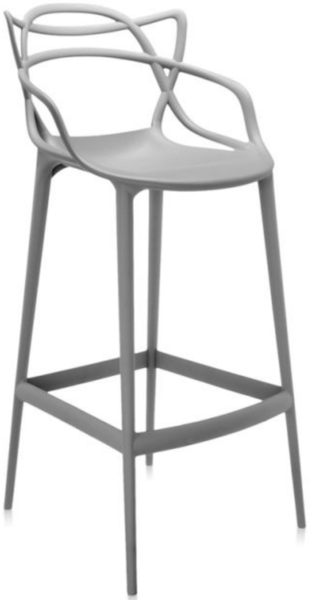 Kartell Masters Stool Hocker, Grau, H. 75
