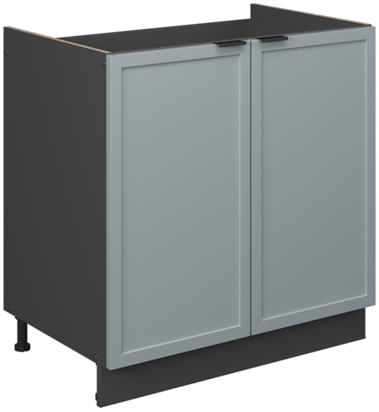 Vicco Küchenschränke Hellblau-grau 80 cm ohne Arbeitsplatte, Fame-Line