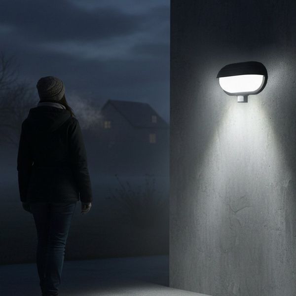 Maclean Wandleuchte MCE33 Wandleuchte mit PIR Bewegungsmelder E27 bis 60W 180° Sensor, ohne Leuchtmittel, Außenleuchte IP44, Wandlampe für Eingang, Terrasse & Garten