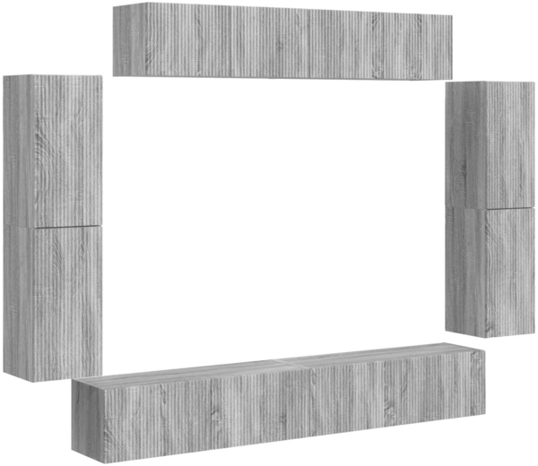 vidaXL TV-Schränk 8 pcs Graues Sonoma 3409147