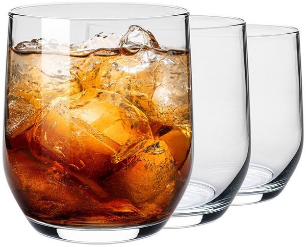 KONZEPT Gläser-Set Trinkgläser Set 6/12-teilig, Transparente 300ml, 6-tlg, Wassergläser Set, Ideal für Saft, Cocktails, Eiskaffee