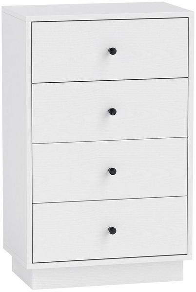HOMCOM Kommode mit 7 Schubladen, im Modern Stil (Schrank aus Holzwerkstoff, 1 St, Sideboard), für Wohnzimmer Schlafzimmer Flur 47 x 29 x 75 cm Weiß