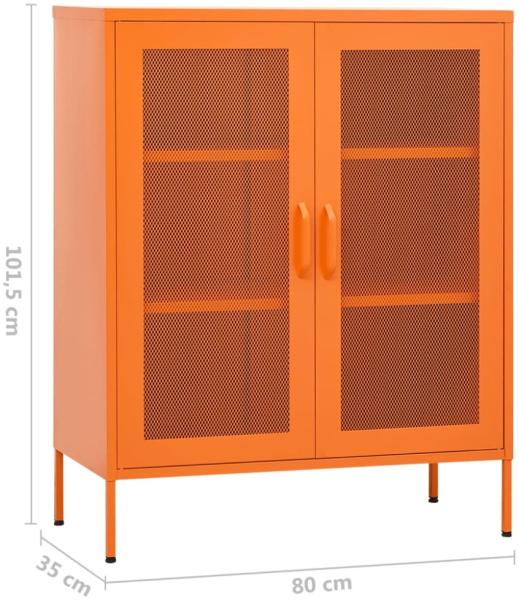 vidaXL Lagerschrank Orange 80 x 35 x 101,5 cm Stahl Bild 9