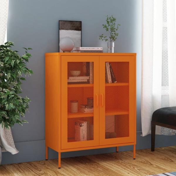 vidaXL Lagerschrank Orange 80 x 35 x 101,5 cm Stahl Bild 2