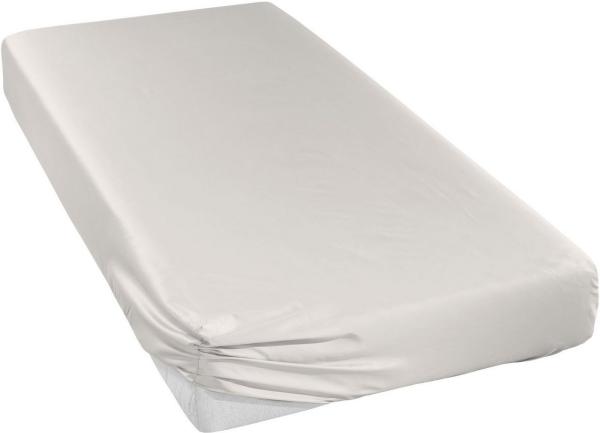 Curt Bauer Uni-Mako-Satin Spannbettlaken 1 teilig Spannbetttuch ca. 90/200 cm 0000-3846 Uni-Mako-Satin nebel