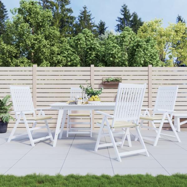 vidaXL Gartenstuhl-Kissen 4 Stk. Creme 40x40x3 cm Oxford-Gewebe 47590