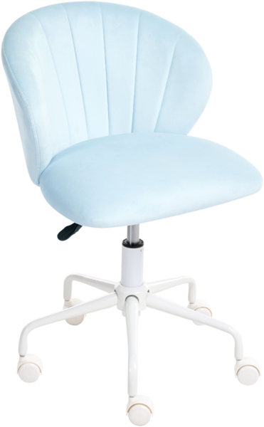 Schreibtischstuhl CHEERFUL Samtstoff Hellblau