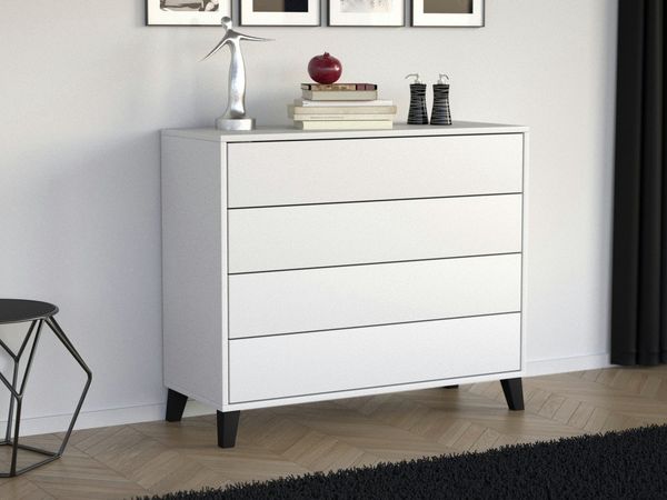 Beautysofa Kommode HOME 4S mit 4 Schubladen (Zwei Breiten: 100 cm oder 80 cm)
