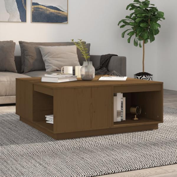 vidaXL Couchtisch Honigbraun 100x101x40,5 cm Massivholz Kiefer 814522