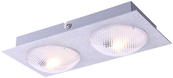 LED Deckenleuchte, 2 Flammig, Acryl satiniert, L 22 cm