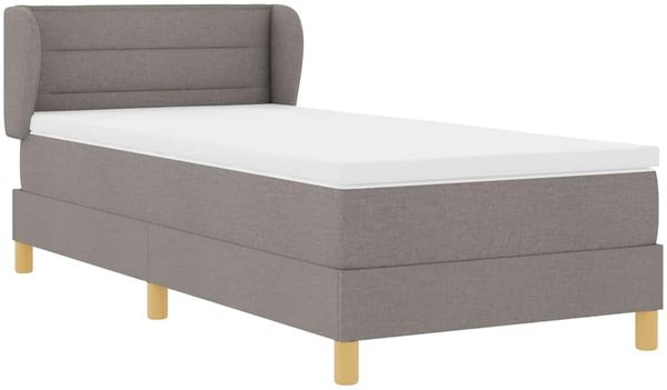 vidaXL Boxspringbett mit Matratze mit Kopfteil Taupe 80 x 200 cm Stoff 3340119 Bild 6