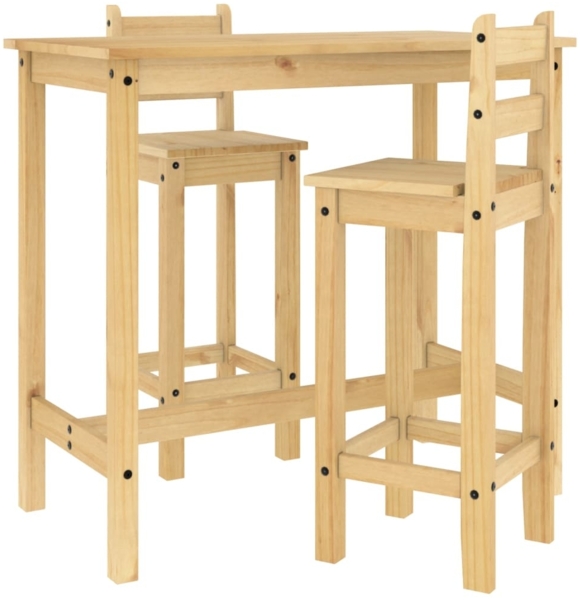 vidaXL 3-tlg. Bar-Set Massivholz Kiefer 4005690