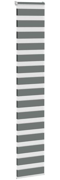 vidaXL Doppelrollo Dunkelgrau 40x230 cm Stoffbreite 35,9 cm Polyester 4014171 Bild 3