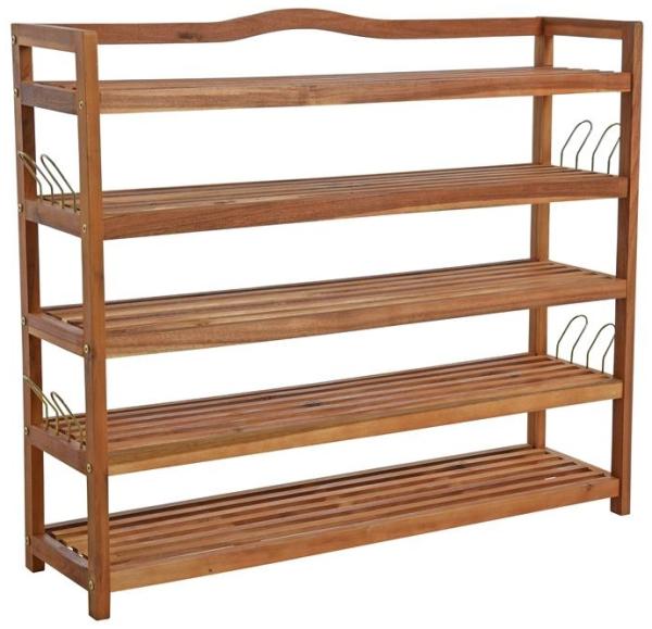 Schuhregal Holz Schuhschrank Schuh Regal 5 Etagen Schuhständer Schuhablage Bank