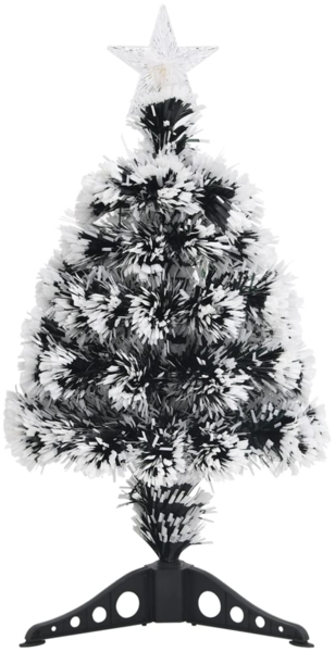vidaXL Weihnachtsbaum mit Beleuchtung Grün und Weiß 64cm Glasfaser 328436