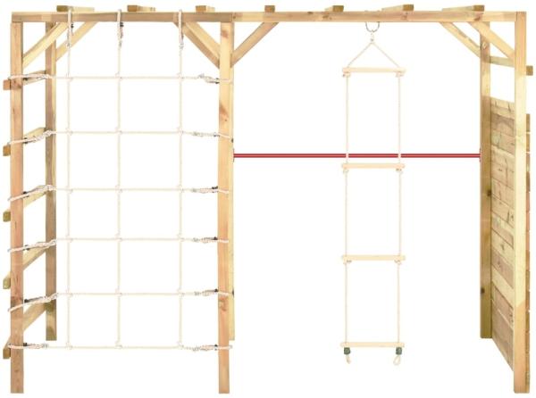 Klettergerüst 240 x 100 x 170 cm Imprägniertes Kiefernholz