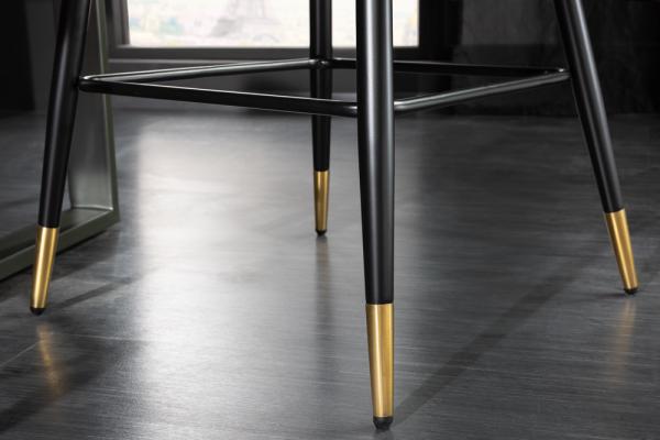 Design Barhocker FRANCE greige Ziersteppung Armlehnen Retro Bild 7