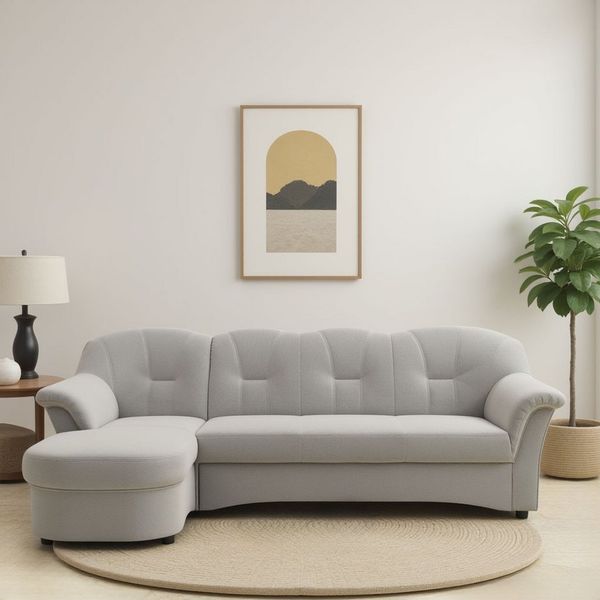 DOMO collection Ecksofa Flores Schlafsofa, B/T/H: 233/142/86 cm, L-Form, wahlweise mit Bettfunktion, wahlweise mit Federkern, auch in Leder